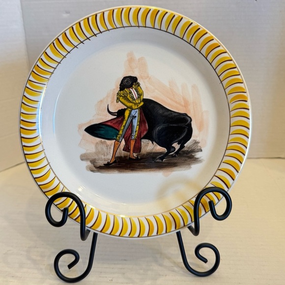 LOFISA Guadalajara Bullfighter Set of 6 Plates Matador Rare Vintage Mexico - Picture 9 of 16